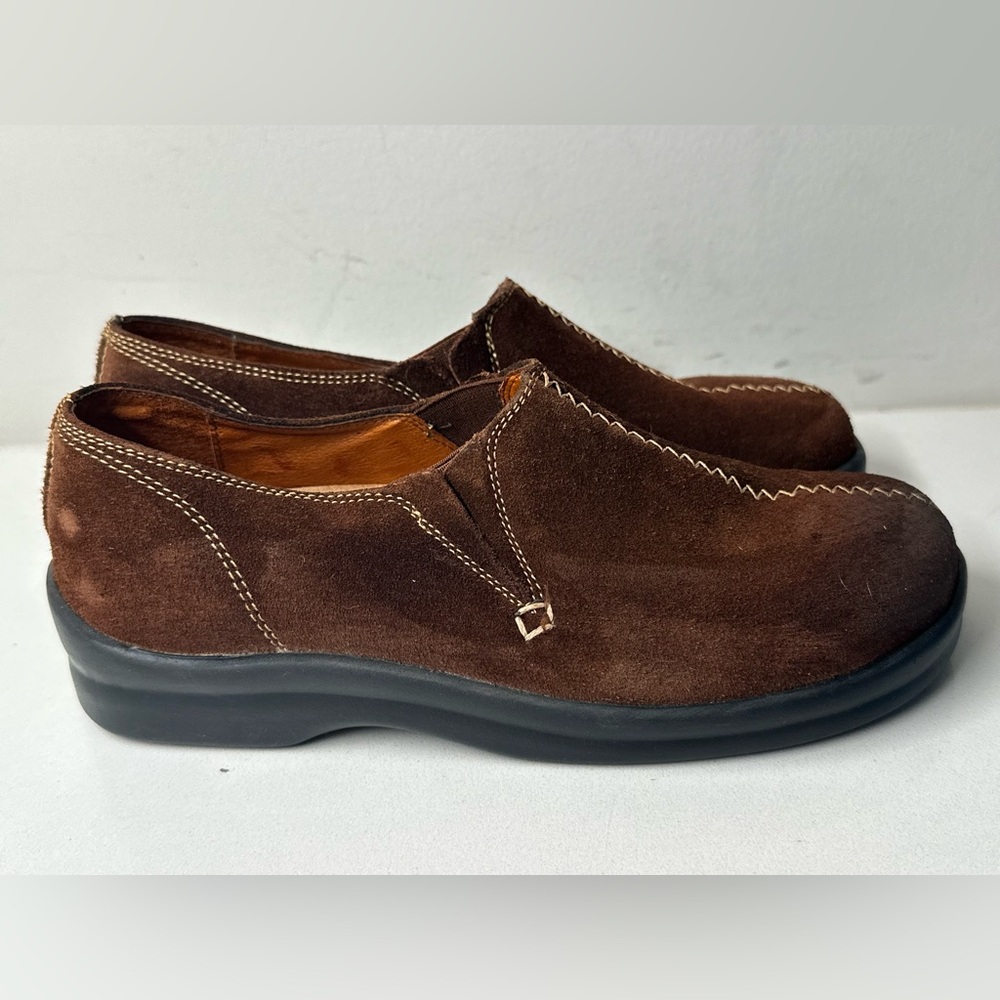 Footprints by Birkenstock Cambria Brown Suede Slip Ons Womens Size EU 37 US 6